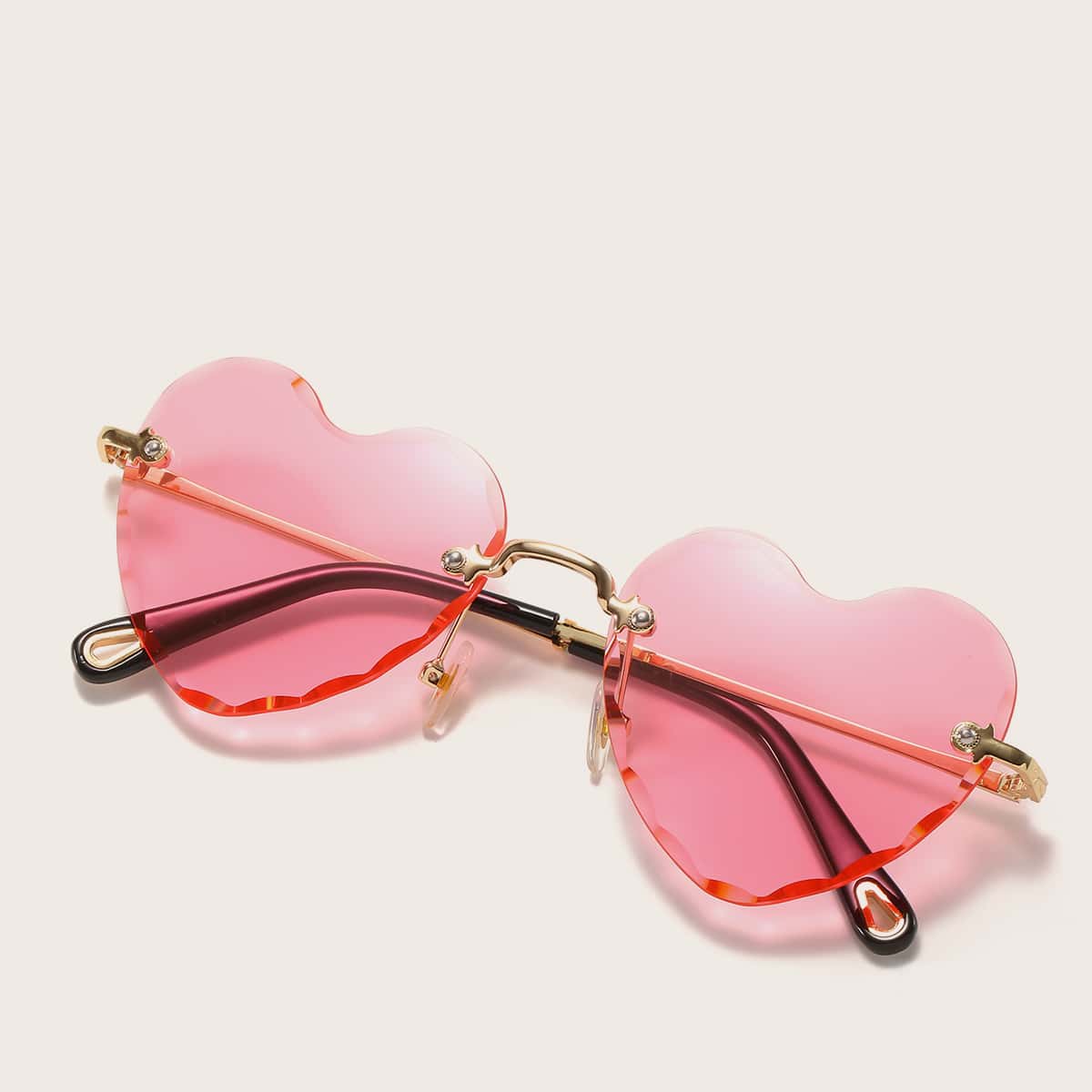 

Heart Frame Rimless Sunglasses