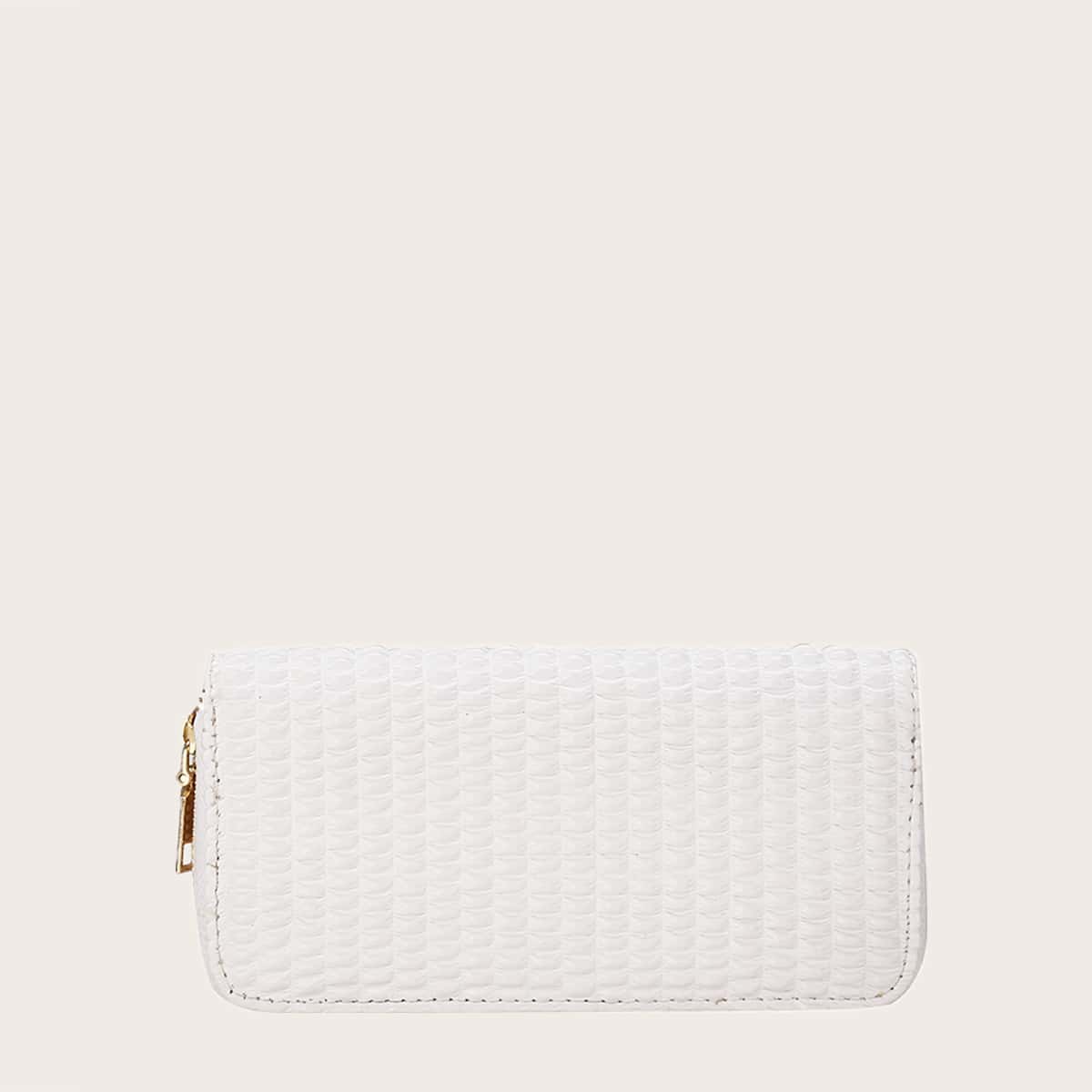 

Solid Textured Purse, White