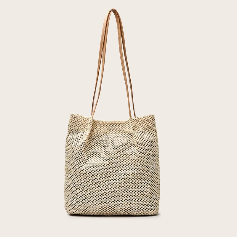

Straw Tote Bag, Beige