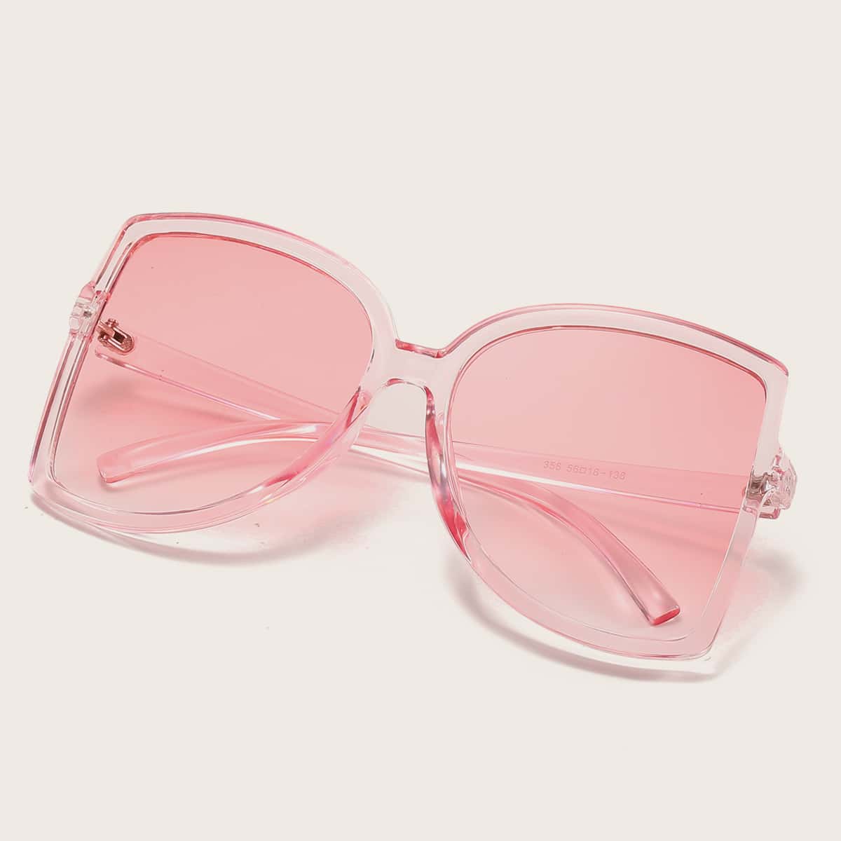 

Oversized Frame Tinted Lens Sunglasses, Baby pink
