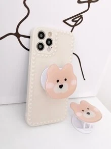 Vỏ điện thoại chắc chắn với giá đỡ điện thoại bật lên - Màu be - Xem 4