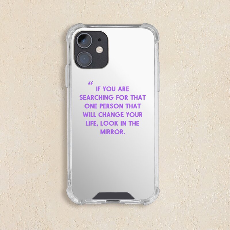 

Letter Graphic Phone Case, Silver