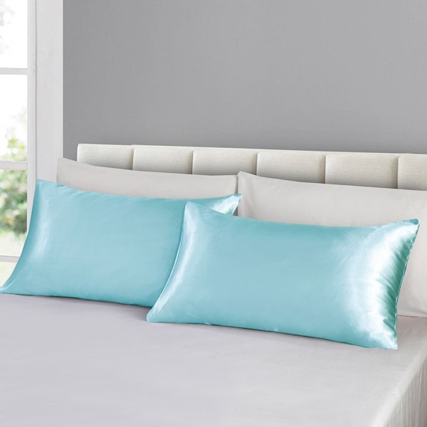 

1pair Solid Color Pillowcase Without Filler, Blue