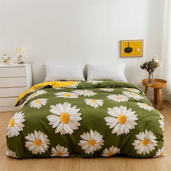 

Daisy Print Duvet Cover Without Filler, Multicolor