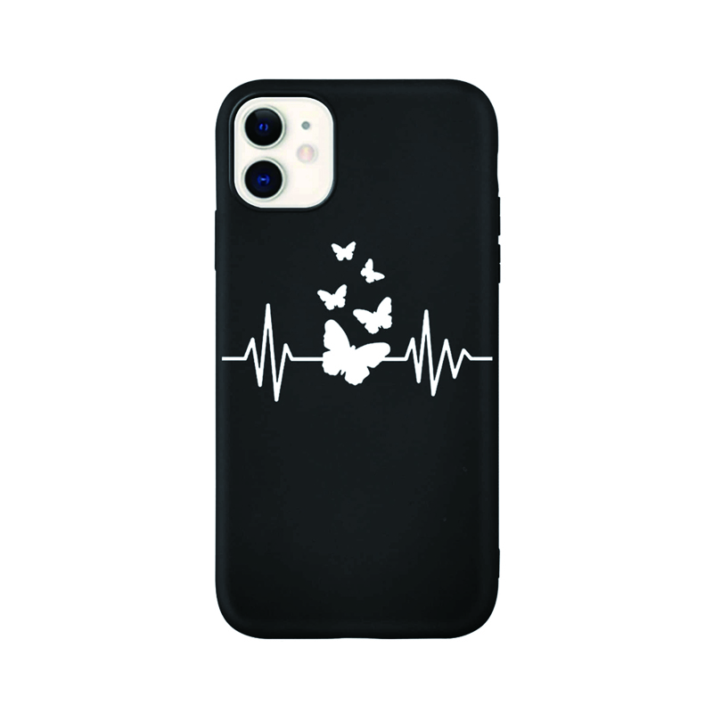 

Butterfly Print Phone Case, Black