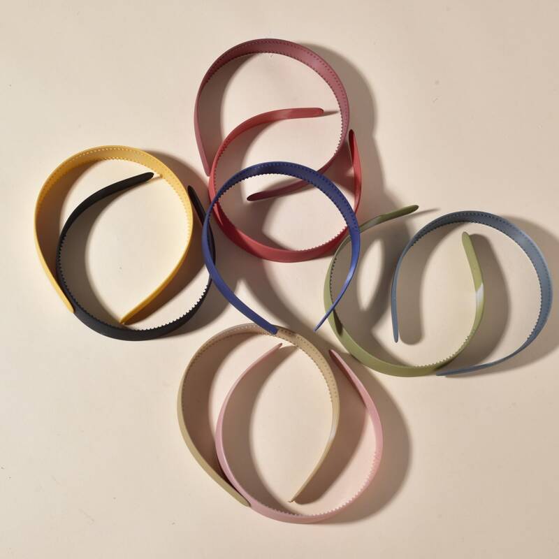 

9pcs Plain Hair Hoop, Multicolor
