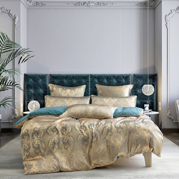 

Royal Pattern Duvet Cover Set Without Filler, Champagne