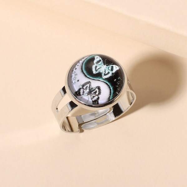 

Yin & Yang Pattern Ring, Multicolor