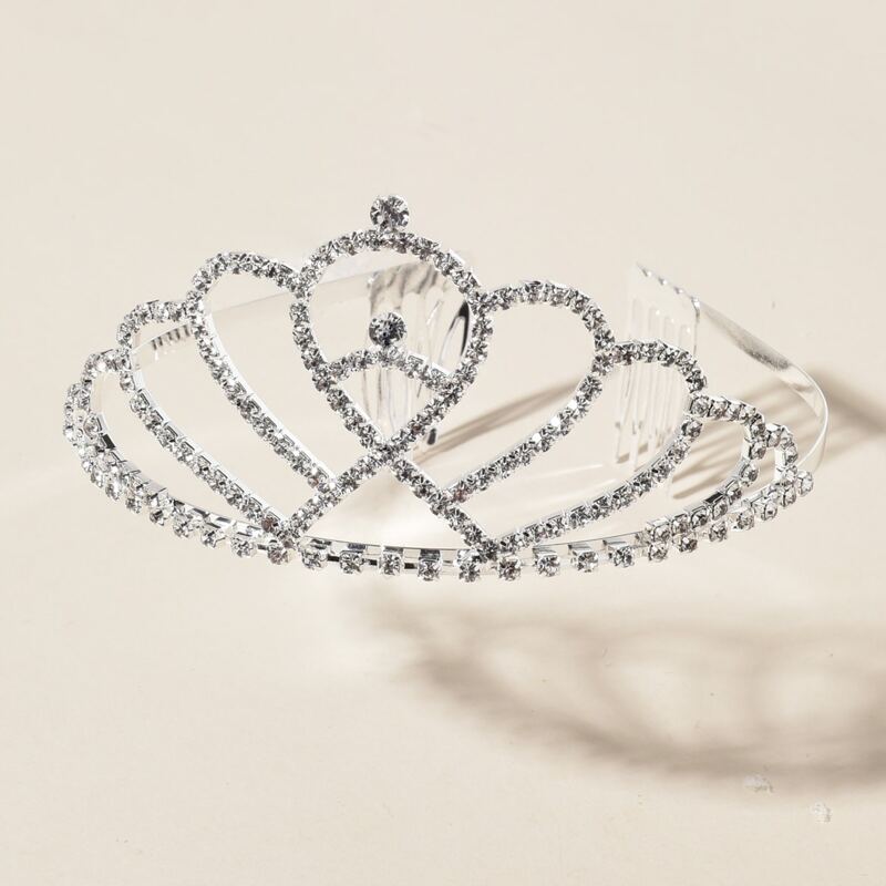 

Rhinestone Crown Headband, Silver