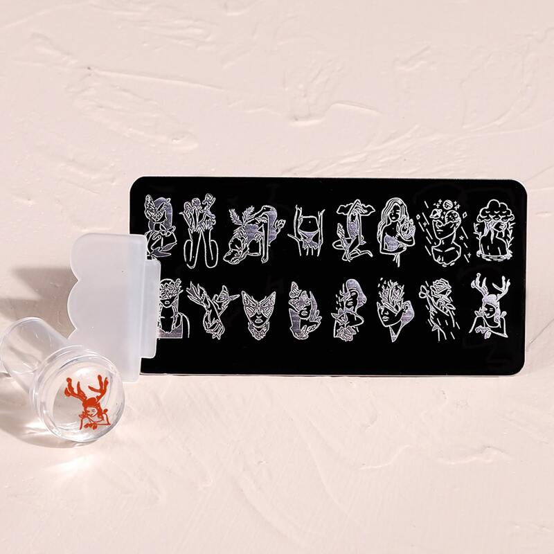 

3pcs Nail Art Stamping Scraper Plate Tool Set, Silver