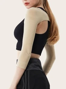 Sun Protective Anti UV Body Shaping Arm Sleeve - Beige - View 4