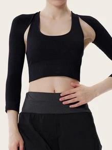 Manga protectora solar con protección anti-UV para moldear el Body de los brazos - Negro - Ver 2