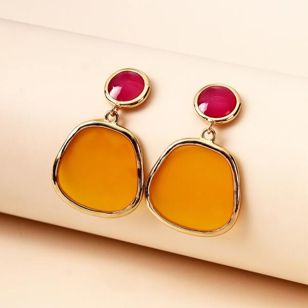 

Geometric Drop Earrings, Multicolor