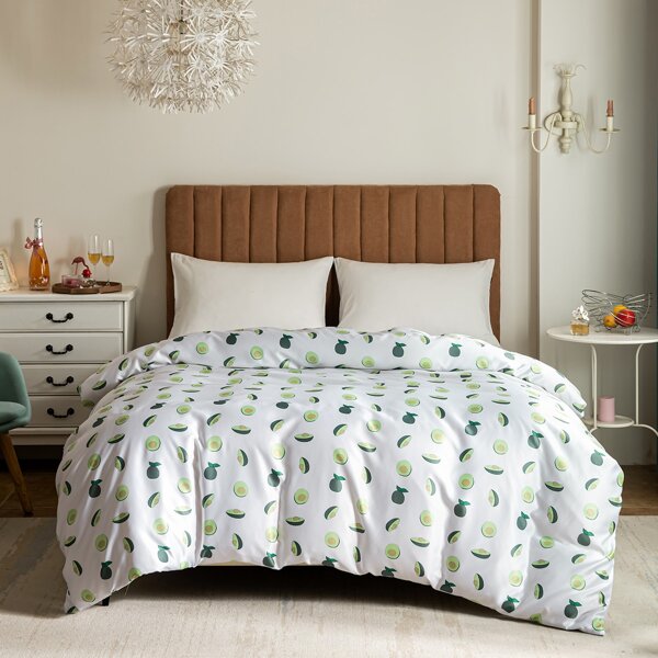 

Avocado Print Duvet Cover Without Filler, Multicolor