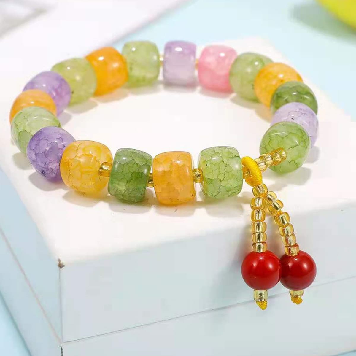 

1pc Beaded Bracelet, Multicolor
