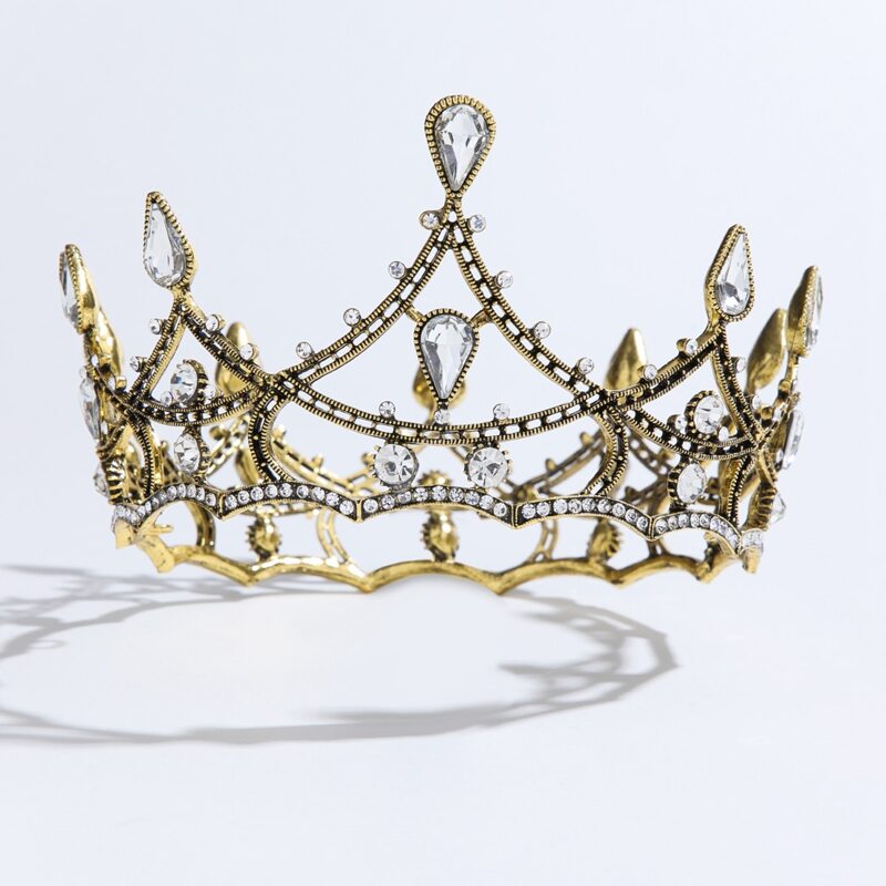 

Rhinestone Crown Hair Accessory, Gold