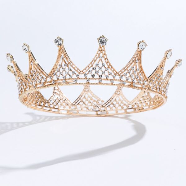 

Rhinestone Crown Hair Accessory, Gold