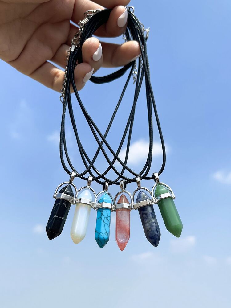 6pcs Geometric Charm Necklace