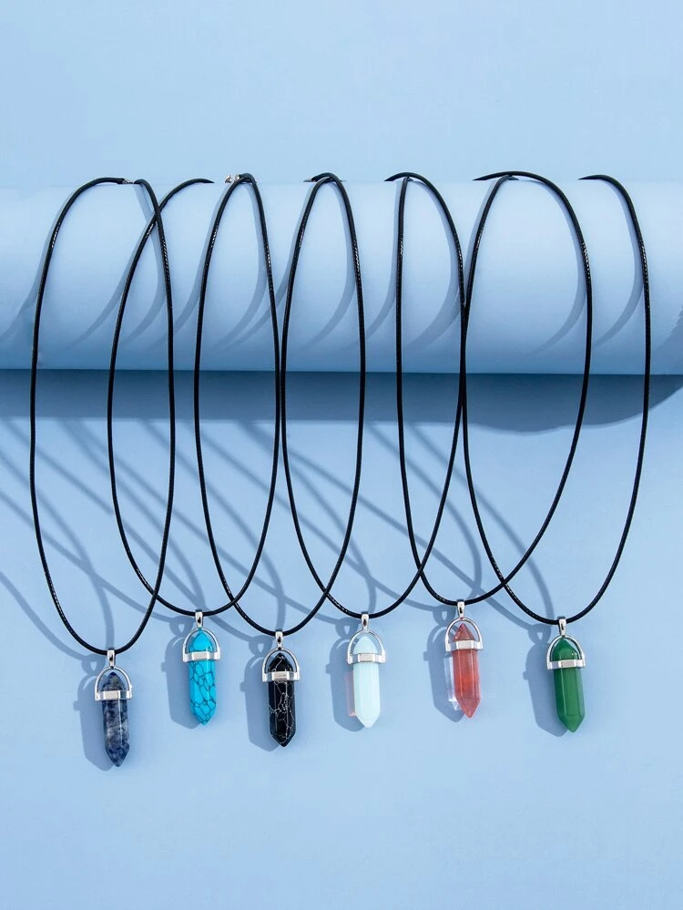 6pcs Geometric Charm Necklace