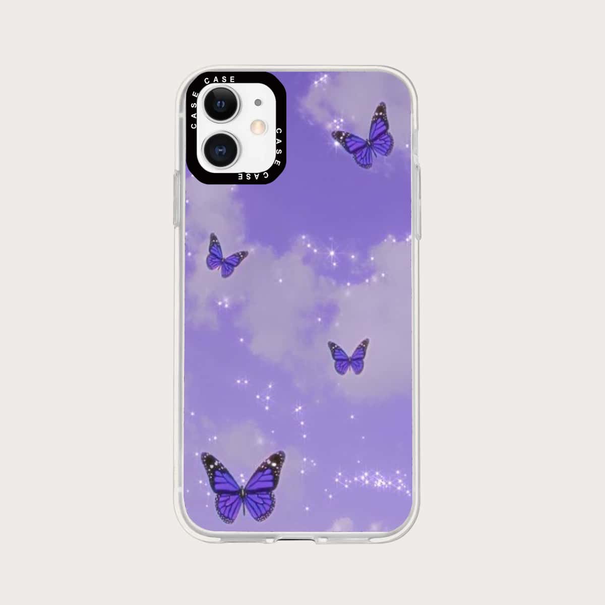 

Butterfly Print Phone Case, Purple