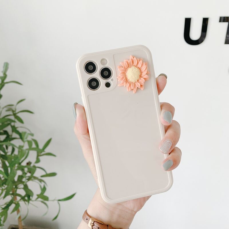 

Floral Decor Phone Case, Beige