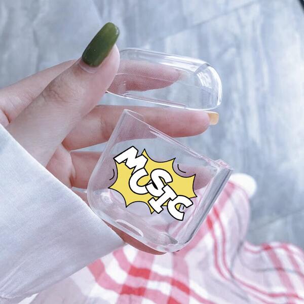 

Letter Graphic Clear Case For Airpods