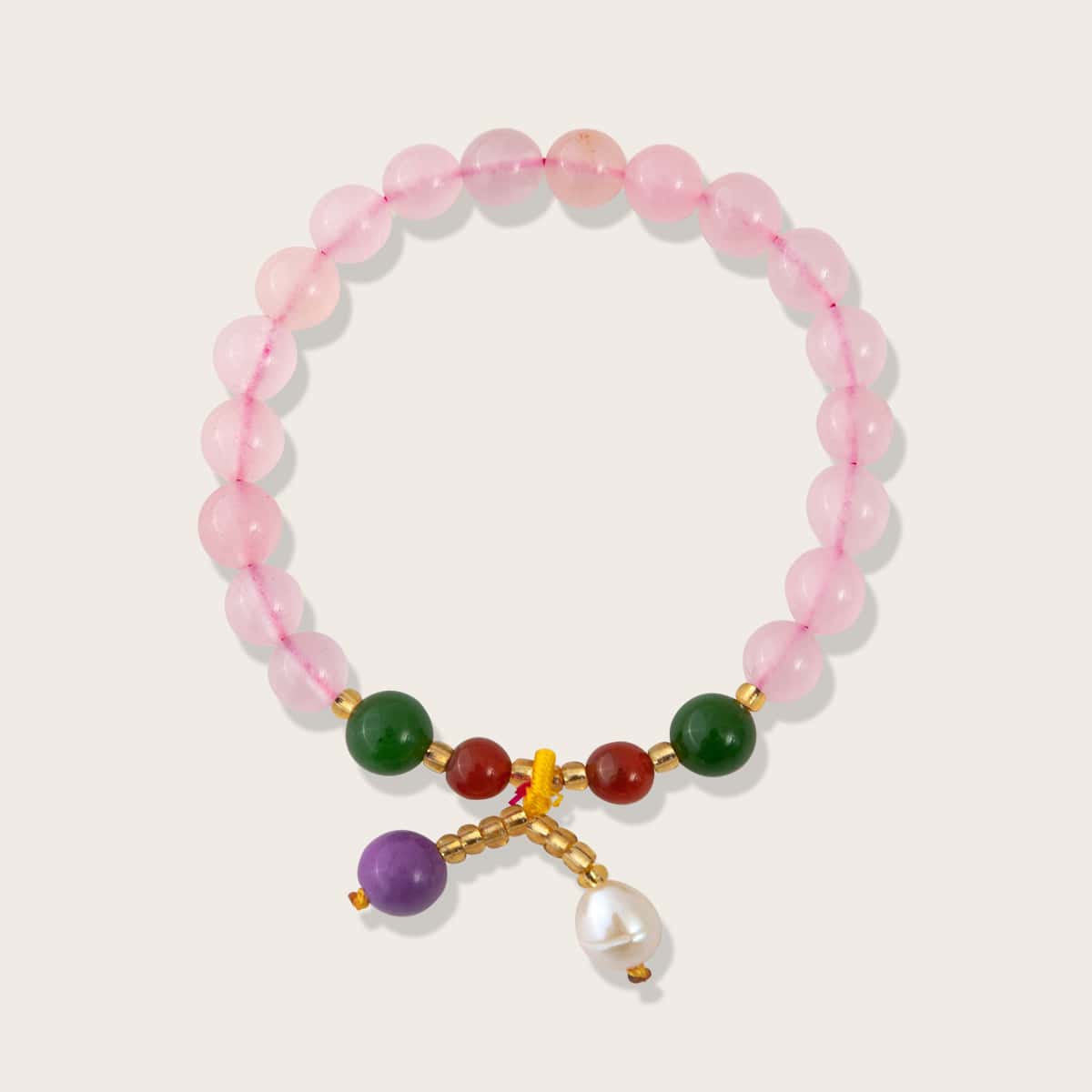 

1pc Beaded Bracelet, Pink