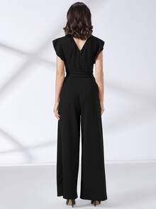 MIUSOL Áo liền quần Dây kéo màu trơn Thanh lịch - màu đen - Xem 2