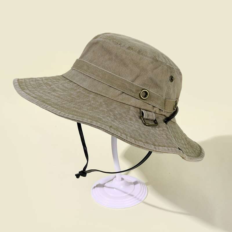 

Eyelet Decor Hiking Hat, Army green