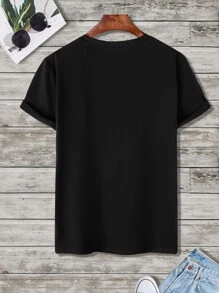 Manfinity Men Pineapple Print Round Neck Tee - Black - View 2