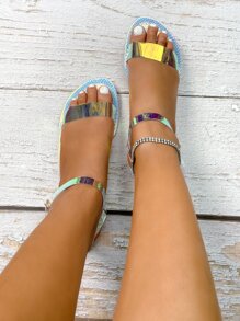 鐳射踝帶涼鞋 - 彩色 - 查看 3