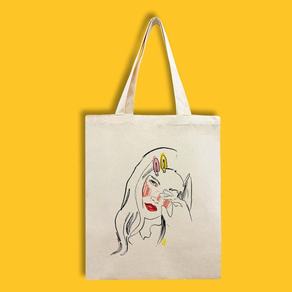 

Figure Graphic Shopper Bag, Beige