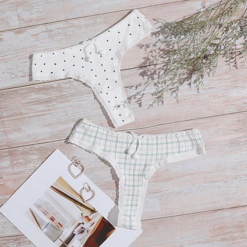 

2pack Plaid Panty Set, Multicolor