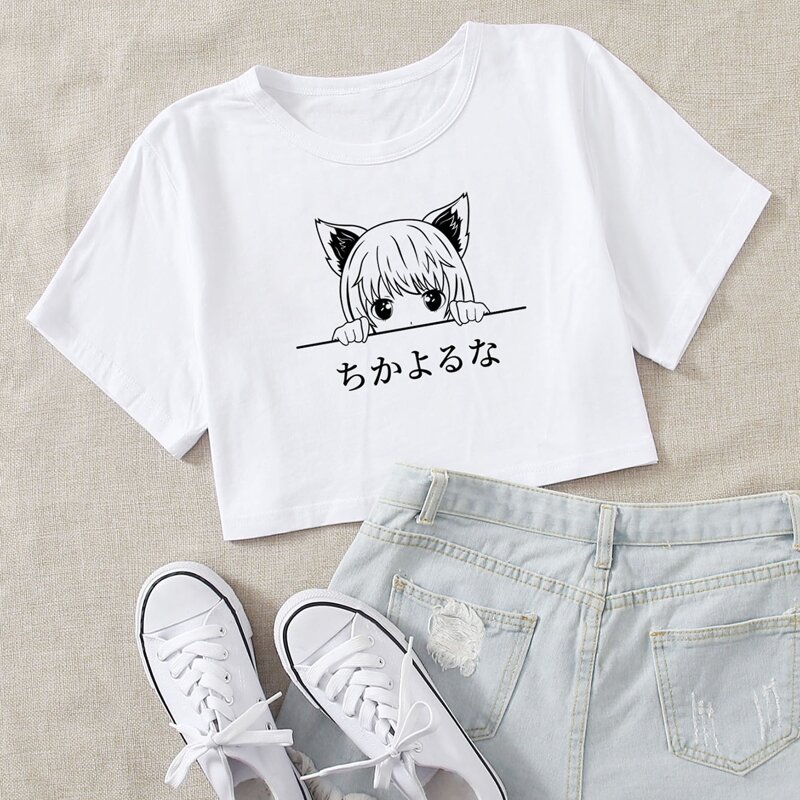

Cartoon Figure Graphic Tee, White