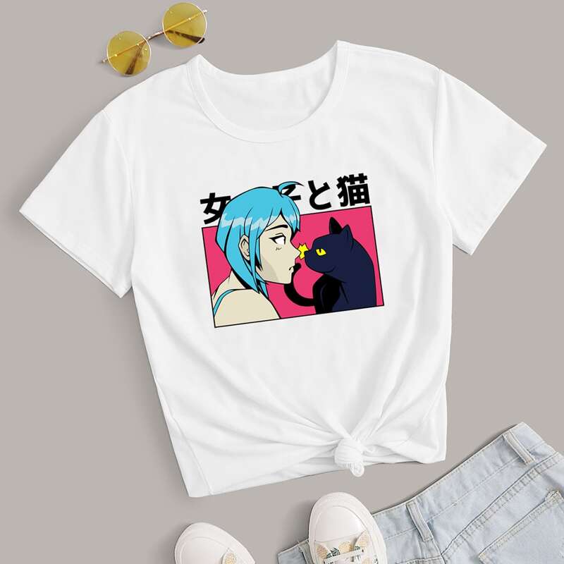 

Cartoon Graphic Tee, White