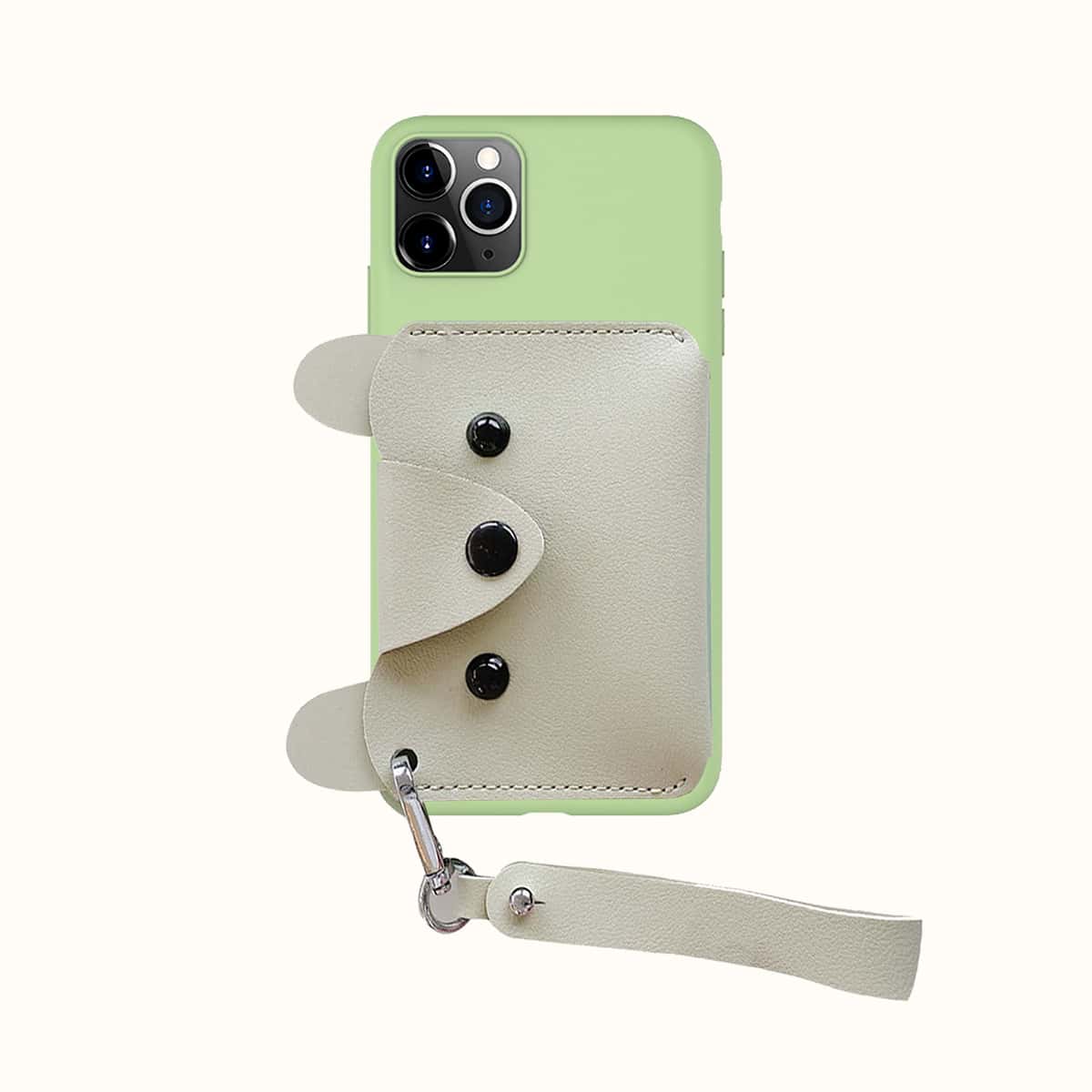 

Snap Button Wallet Phone Case, Green