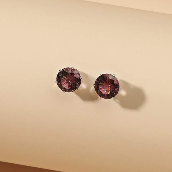 

Zircon Stud Earrings, Red