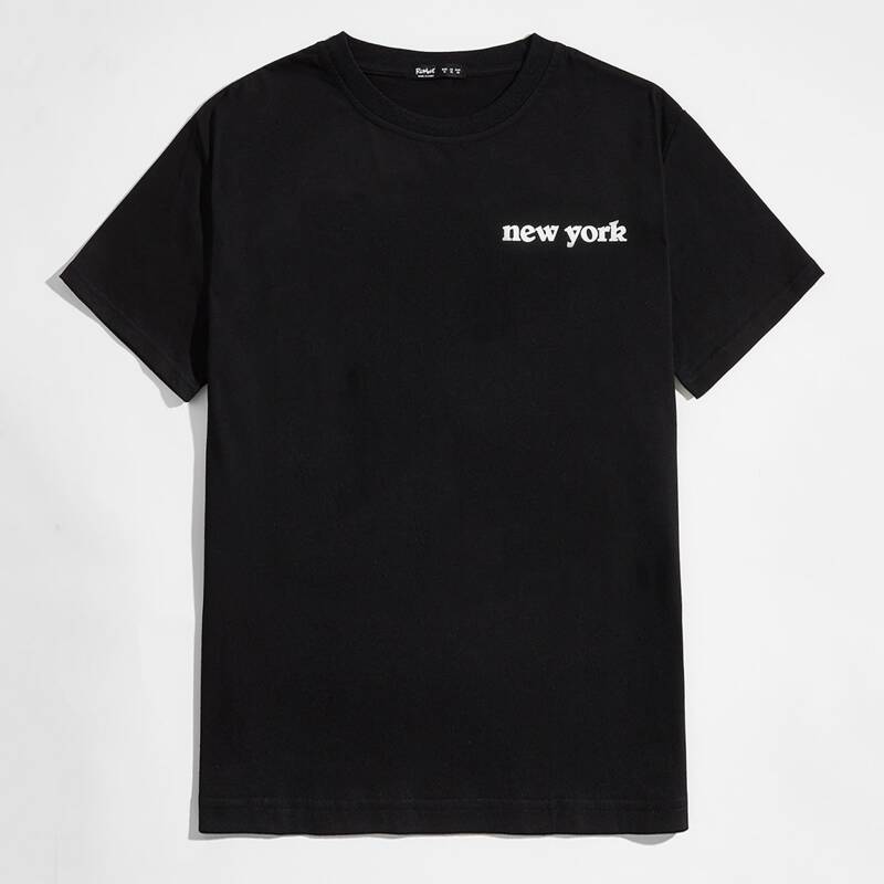 

Guys Letter Graphic Tee, Black