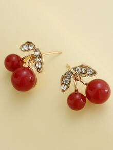 Pendientes con cereza - Rojo - Ver 2