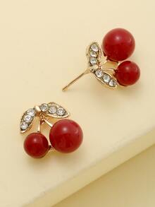 Pendientes con cereza - Rojo - Ver 3