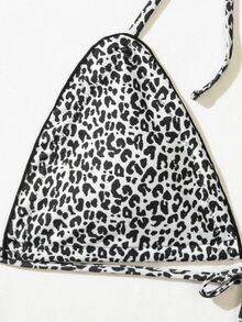 3packs Leopard Print Bikini With Cover Up - Multicolor - View 7