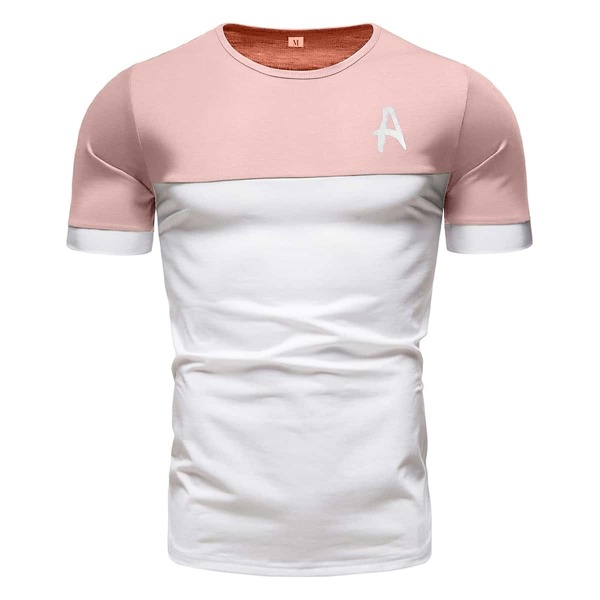

Men Contrast Panel Letter Graphic Tee, Multicolor