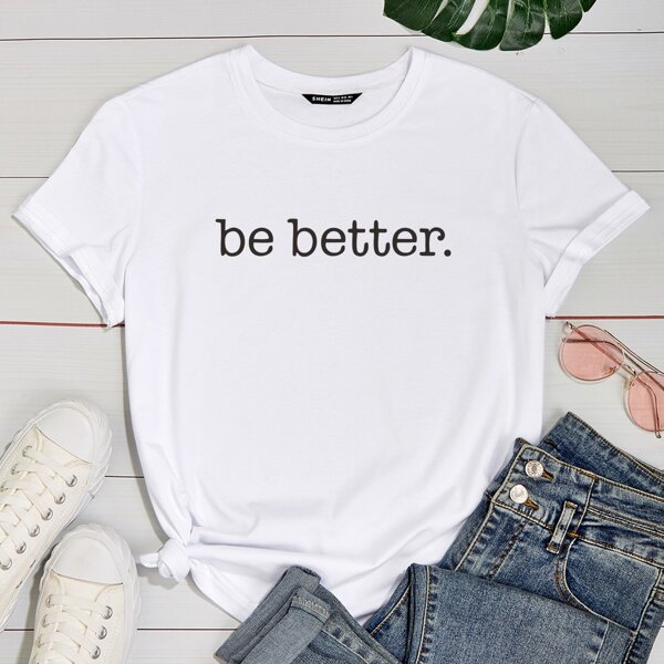 

Slogan Graphic Short Sleeve Tee, White