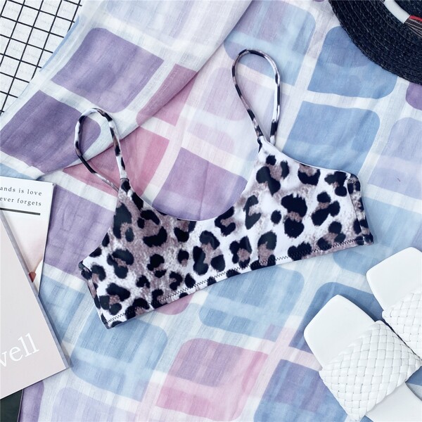 

Leopard Cami Bikini Top, Multicolor