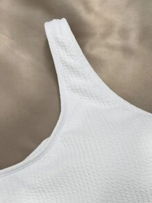 Summer Textured One Shoulder Bikini - White - View 4