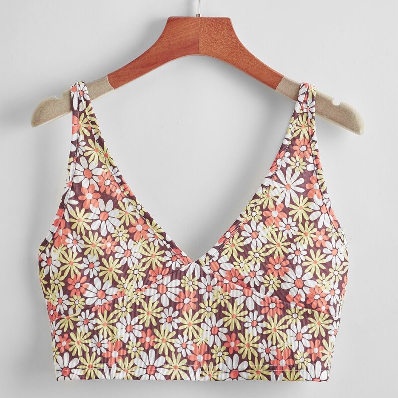 

Floral Print Crop Cami, Multicolor