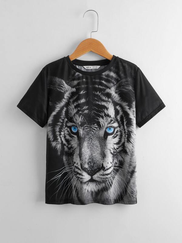 SHEIN Casual Dieren Jongen t-shirt en overhemd
