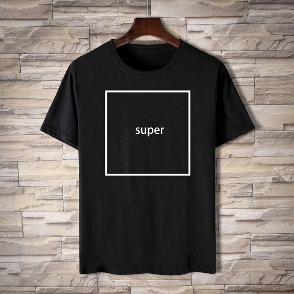 

Men Letter Graphic Tee, Black