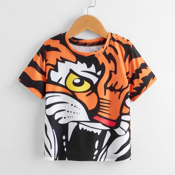 

Toddler Boy Tiger Print Tee, Multicolor