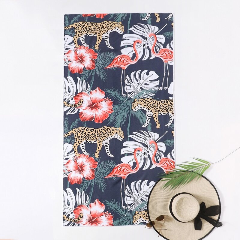

Tropical & Animal Print Beach Blanket, Multicolor